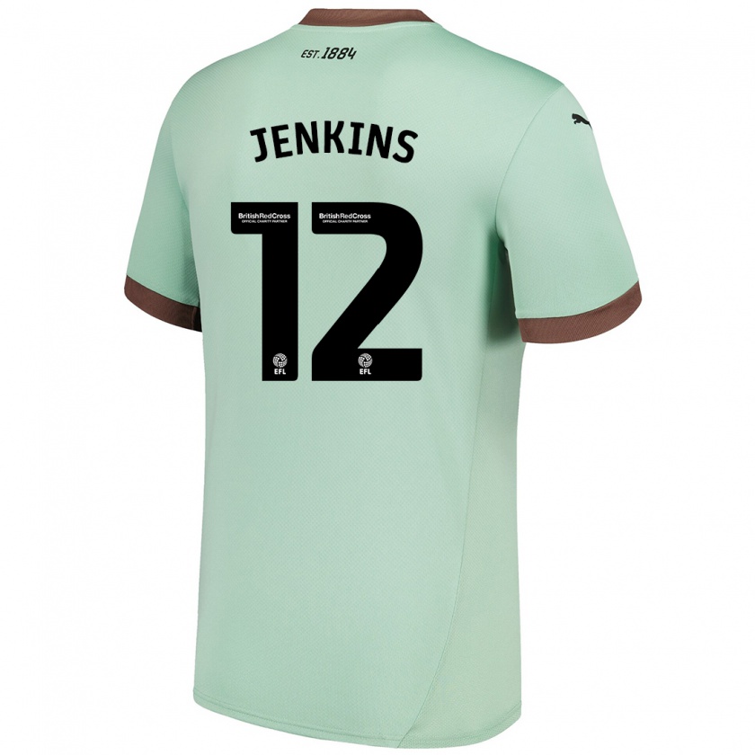 Kandiny Gyermek Camille Jenkins #12 Halványzöld Idegenbeli Jersey 2024/25 Mez Póló Ing