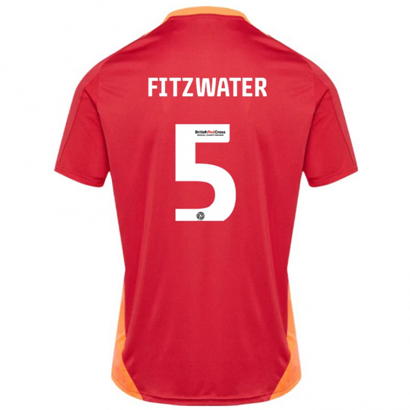 Kandiny Gyermek Jack Fitzwater #5 Kék Törtfehér Idegenbeli Jersey 2024/25 Mez Póló Ing