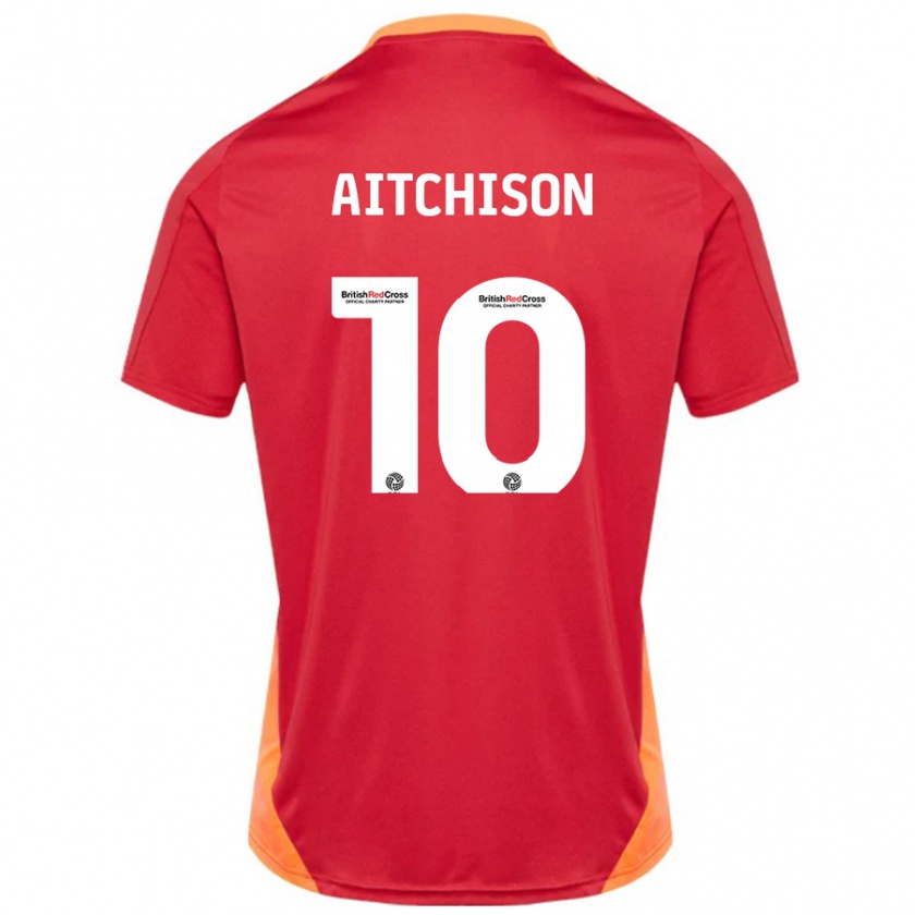 Kandiny Gyermek Jack Aitchison #10 Kék Törtfehér Idegenbeli Jersey 2024/25 Mez Póló Ing