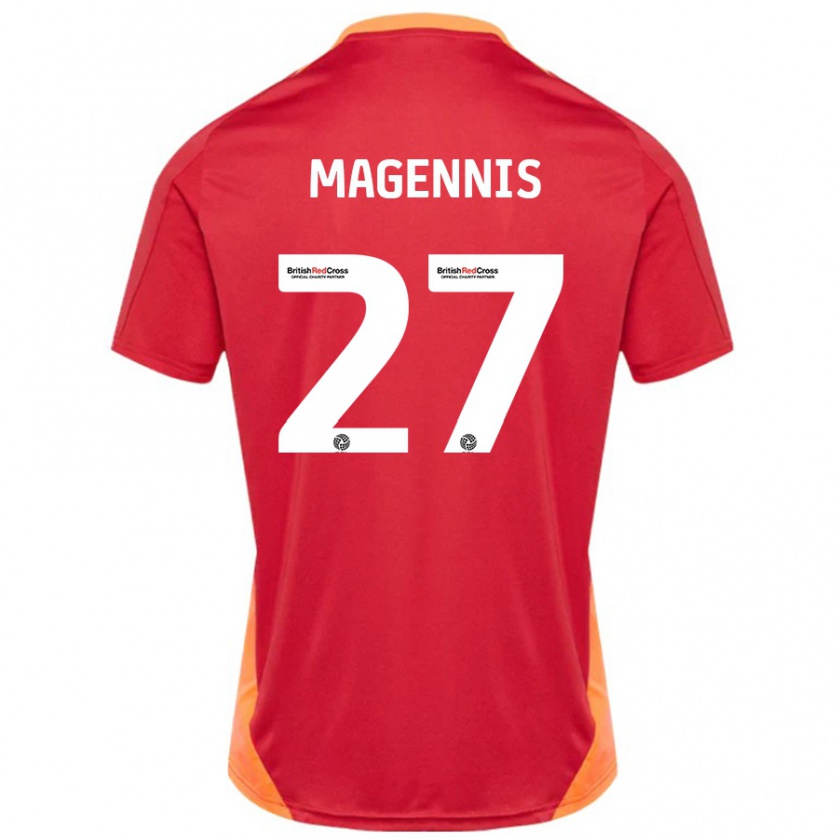 Kandiny Gyermek Josh Magennis #27 Kék Törtfehér Idegenbeli Jersey 2024/25 Mez Póló Ing