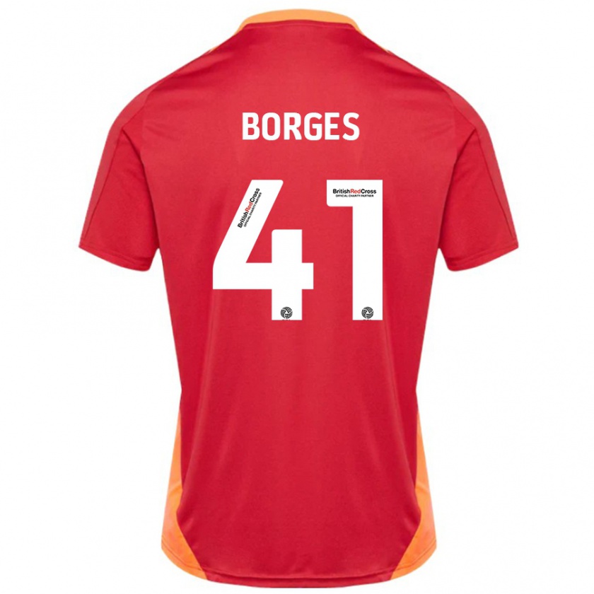 Kandiny Gyermek Pedro Borges #41 Kék Törtfehér Idegenbeli Jersey 2024/25 Mez Póló Ing