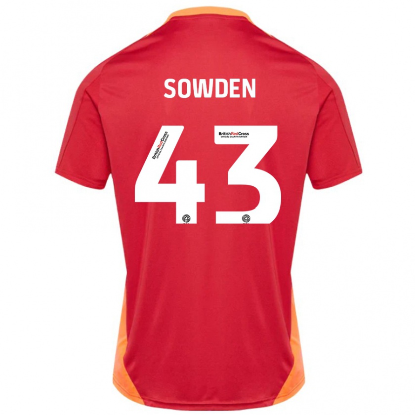 Kandiny Gyermek Andrew Sowden #43 Kék Törtfehér Idegenbeli Jersey 2024/25 Mez Póló Ing