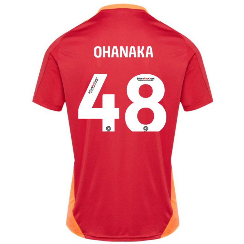 Kandiny Gyermek Santino Ohanaka #48 Kék Törtfehér Idegenbeli Jersey 2024/25 Mez Póló Ing