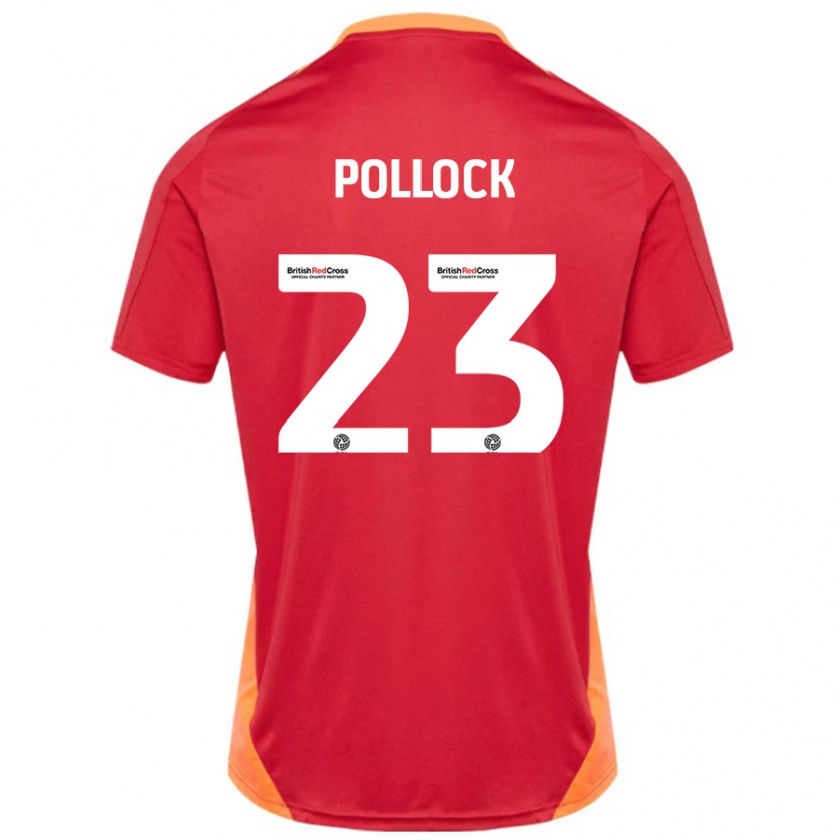 Kandiny Gyermek Amber Pollock #23 Kék Törtfehér Idegenbeli Jersey 2024/25 Mez Póló Ing