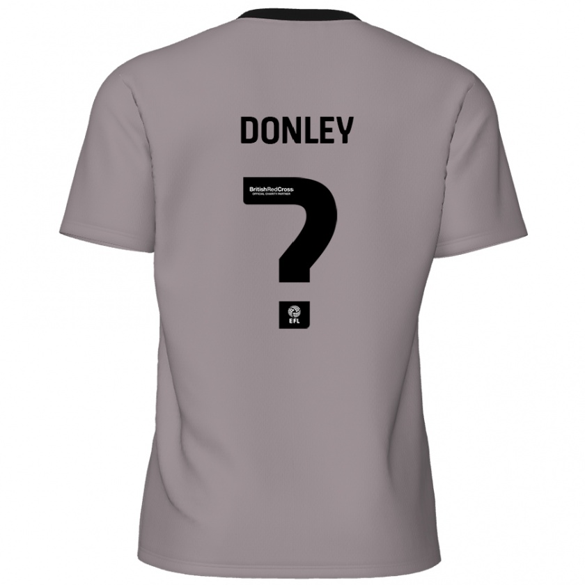 Kandiny Gyermek Jamie Donley #0 Szürke Idegenbeli Jersey 2024/25 Mez Póló Ing