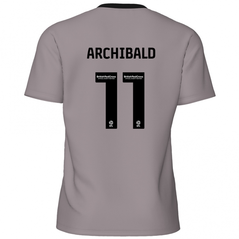 Kandiny Gyermek Theo Archibald #11 Szürke Idegenbeli Jersey 2024/25 Mez Póló Ing