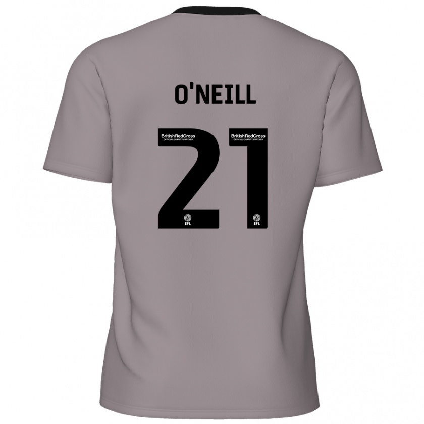 Kandiny Gyermek Ollie O'neill #21 Szürke Idegenbeli Jersey 2024/25 Mez Póló Ing