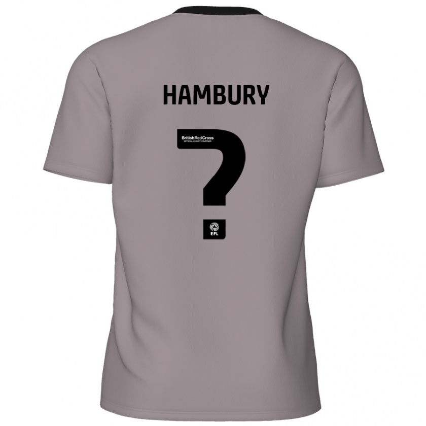 Kandiny Gyermek Zack Hambury #0 Szürke Idegenbeli Jersey 2024/25 Mez Póló Ing