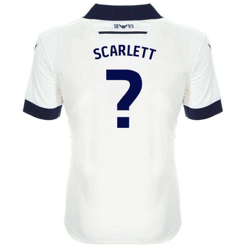 Kandiny Gyermek Dane Scarlett #0 Fehér Sötétkék Idegenbeli Jersey 2024/25 Mez Póló Ing