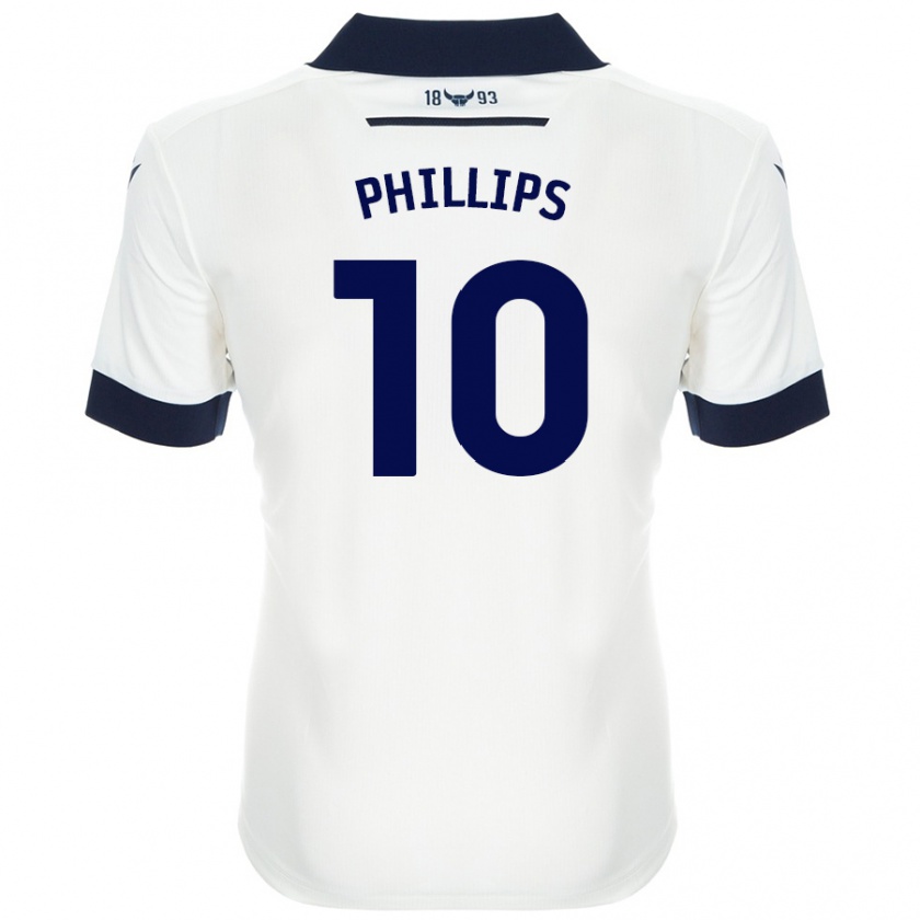 Kandiny Gyermek Matt Phillips #10 Fehér Sötétkék Idegenbeli Jersey 2024/25 Mez Póló Ing