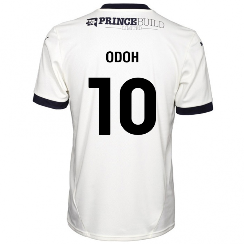 Kandiny Gyermek Abraham Odoh #10 Törtfehér Fekete Idegenbeli Jersey 2024/25 Mez Póló Ing