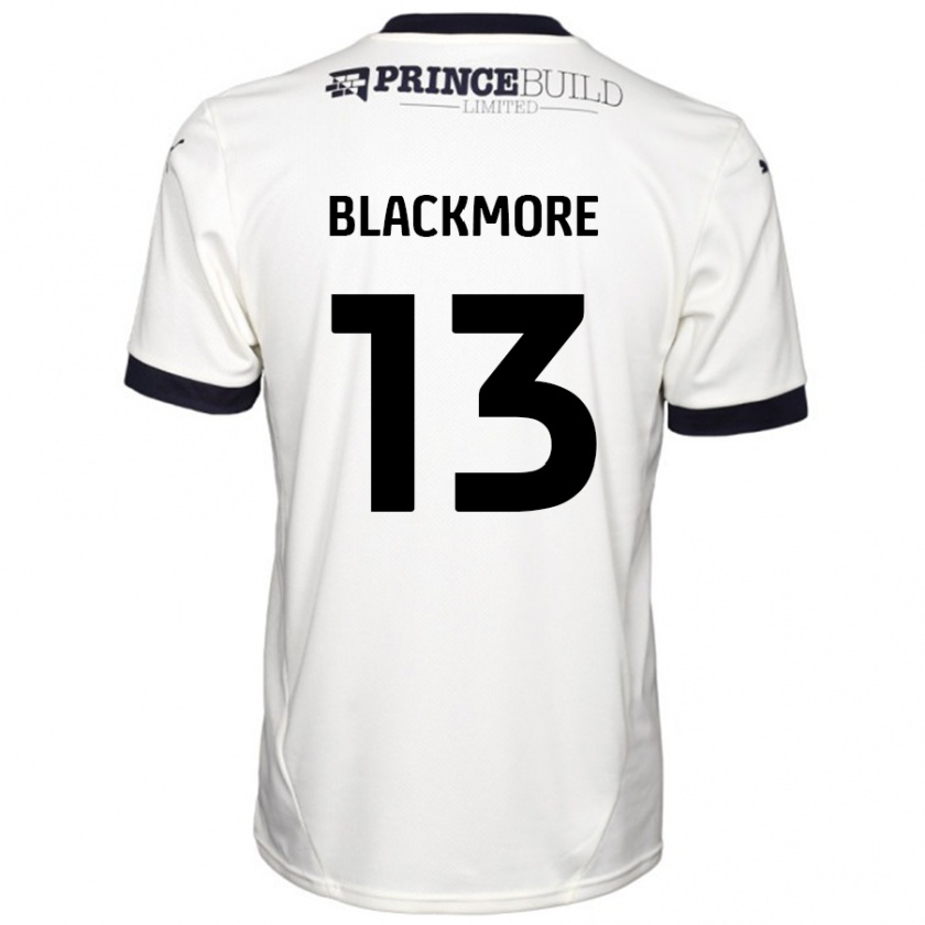 Kandiny Gyermek Will Blackmore #13 Törtfehér Fekete Idegenbeli Jersey 2024/25 Mez Póló Ing