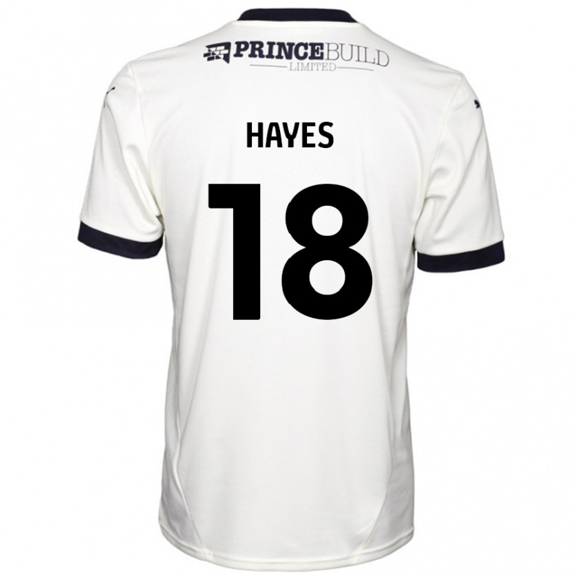 Kandiny Gyermek Cian Hayes #18 Törtfehér Fekete Idegenbeli Jersey 2024/25 Mez Póló Ing