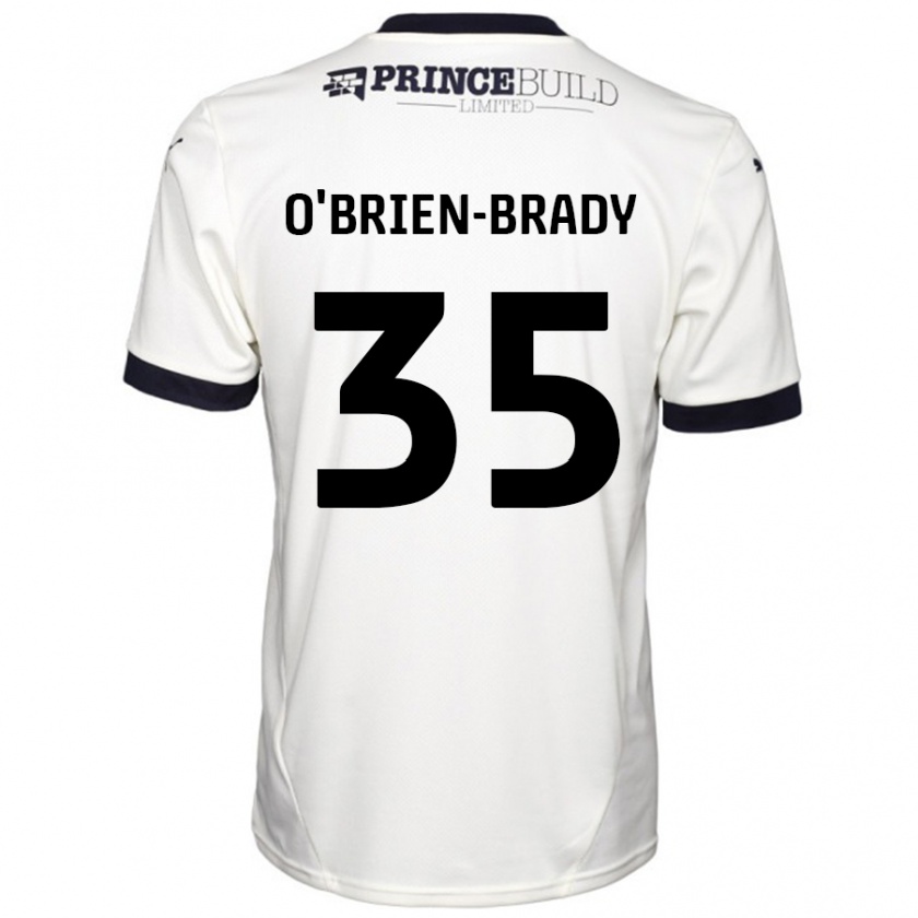 Kandiny Gyermek Donay O'brien-Brady #35 Törtfehér Fekete Idegenbeli Jersey 2024/25 Mez Póló Ing