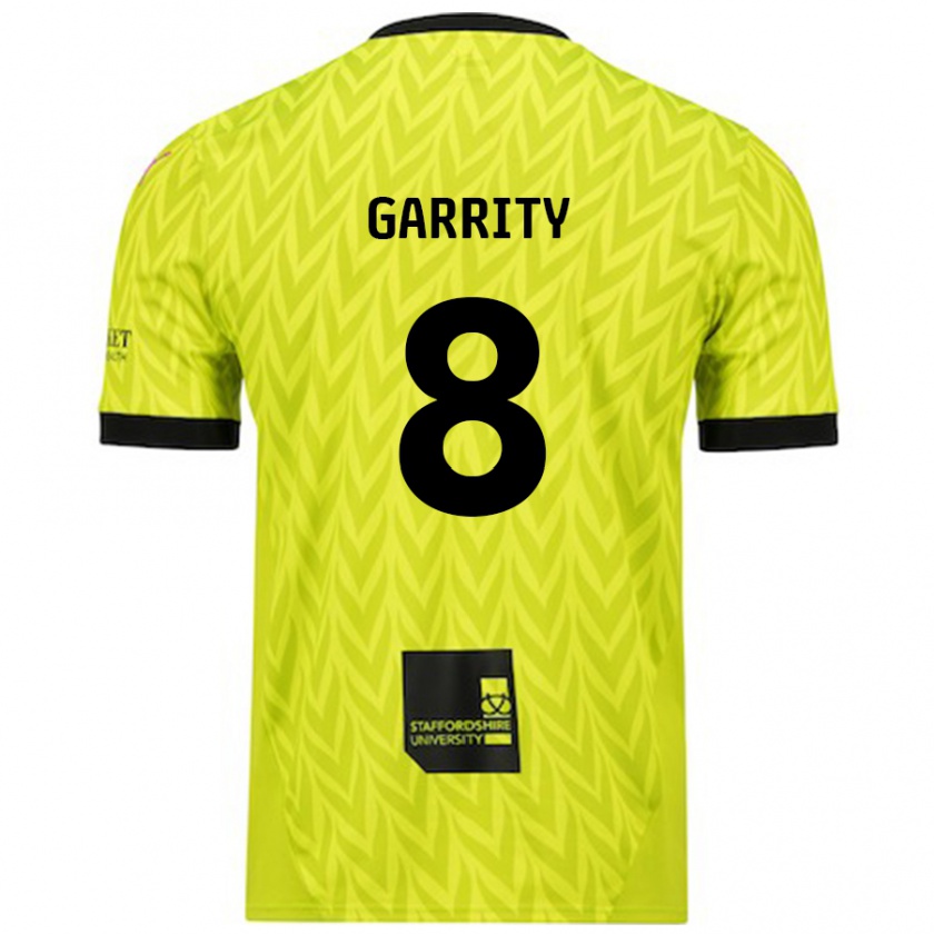 Kandiny Gyermek Ben Garrity #8 Fluoreszkáló Zöld Idegenbeli Jersey 2024/25 Mez Póló Ing