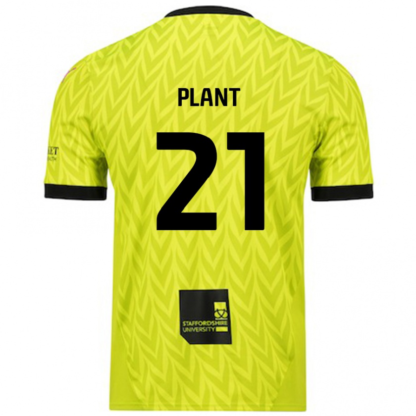 Kandiny Gyermek James Plant #21 Fluoreszkáló Zöld Idegenbeli Jersey 2024/25 Mez Póló Ing