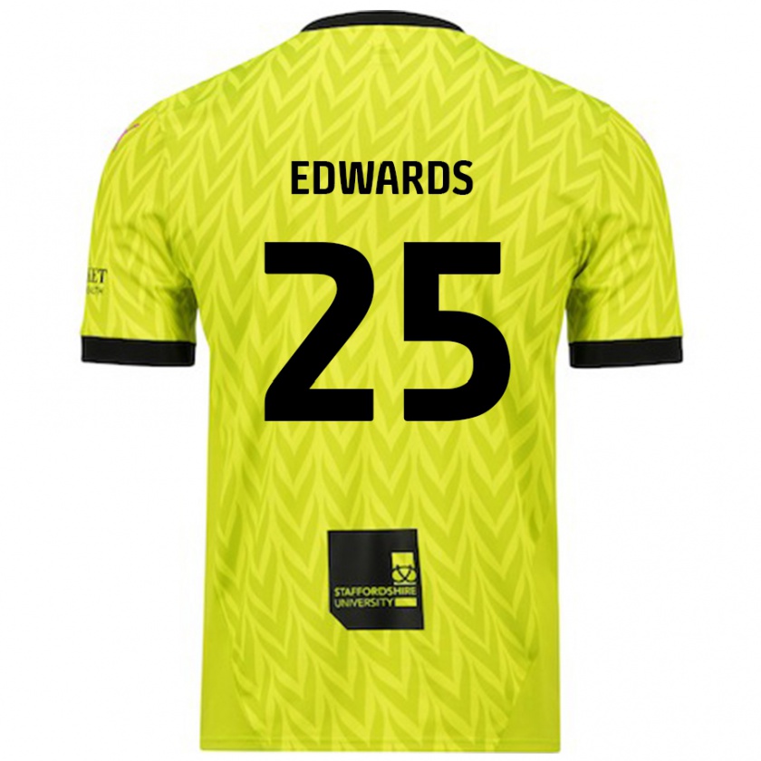 Kandiny Gyermek Diamond Edwards #25 Fluoreszkáló Zöld Idegenbeli Jersey 2024/25 Mez Póló Ing