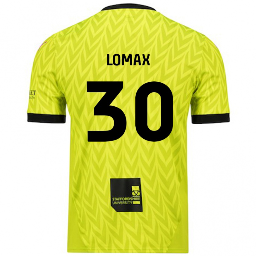 Kandiny Gyermek Ben Lomax #30 Fluoreszkáló Zöld Idegenbeli Jersey 2024/25 Mez Póló Ing