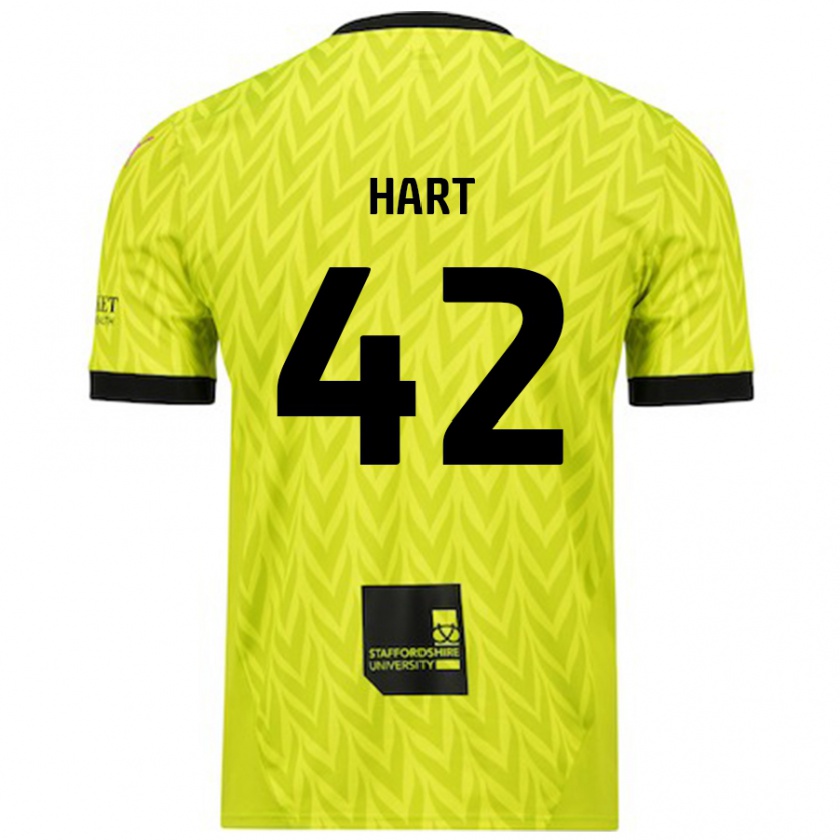 Kandiny Gyermek Sam Hart #42 Fluoreszkáló Zöld Idegenbeli Jersey 2024/25 Mez Póló Ing