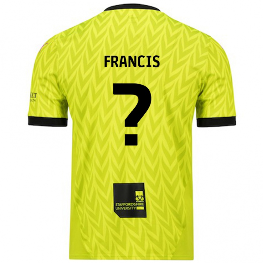 Kandiny Gyermek Louis Francis #0 Fluoreszkáló Zöld Idegenbeli Jersey 2024/25 Mez Póló Ing