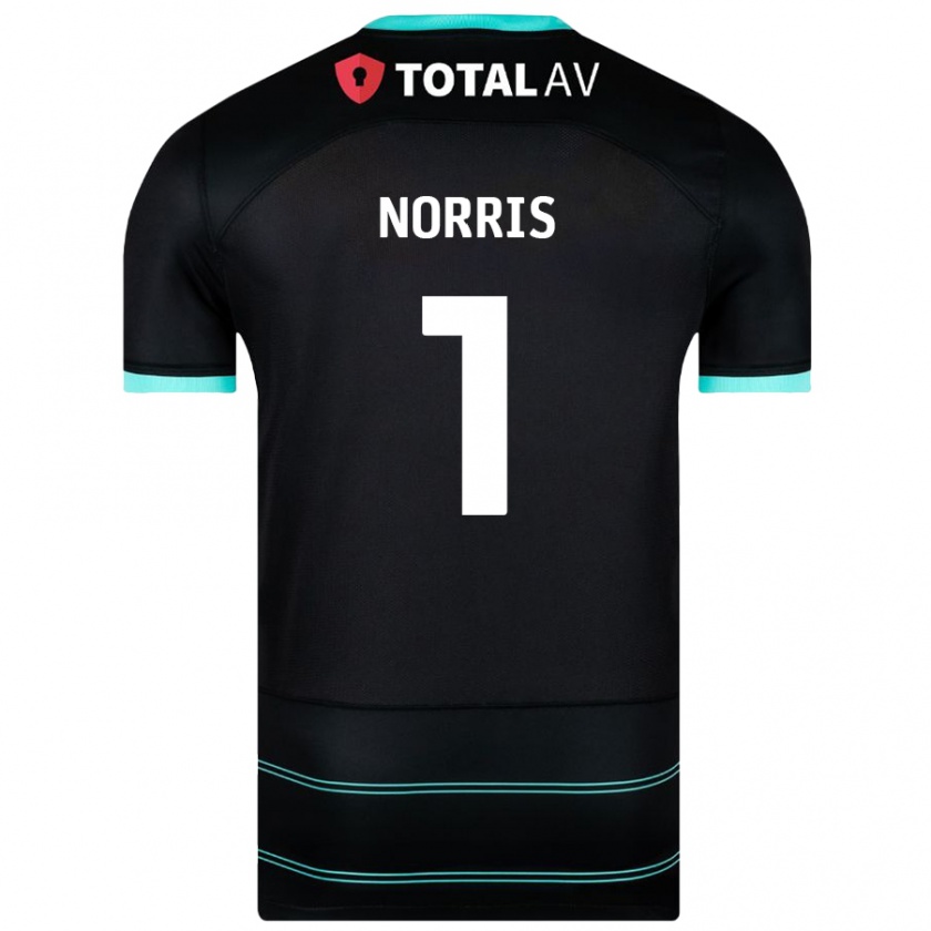 Kandiny Gyermek Will Norris #1 Fekete Idegenbeli Jersey 2024/25 Mez Póló Ing