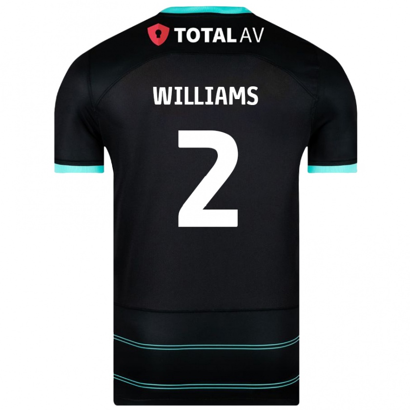 Kandiny Gyermek Jordan Williams #2 Fekete Idegenbeli Jersey 2024/25 Mez Póló Ing