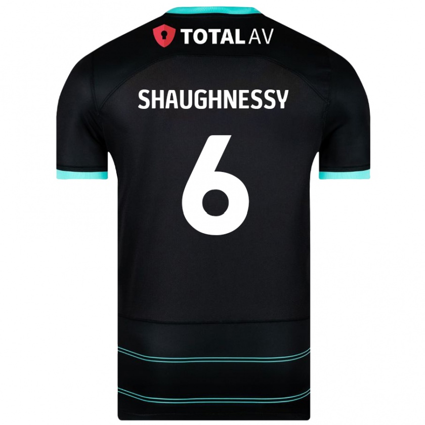 Kandiny Gyermek Conor Shaughnessy #6 Fekete Idegenbeli Jersey 2024/25 Mez Póló Ing