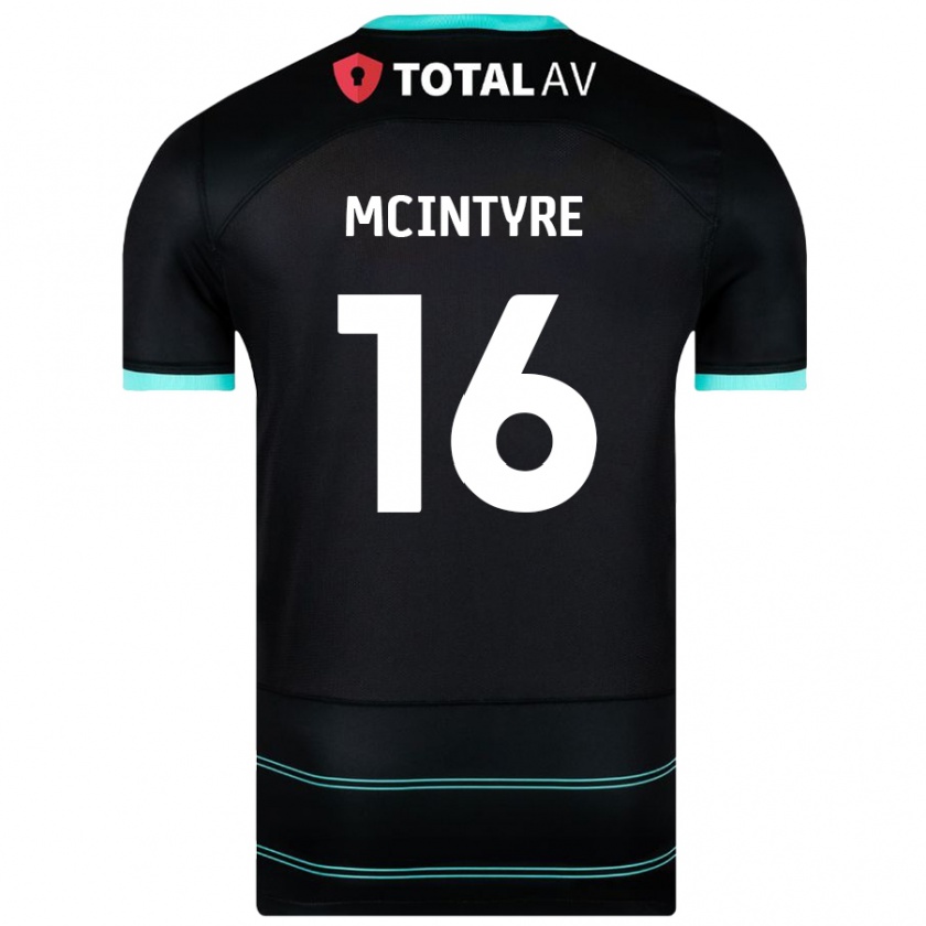 Kandiny Gyermek Tom Mcintyre #16 Fekete Idegenbeli Jersey 2024/25 Mez Póló Ing