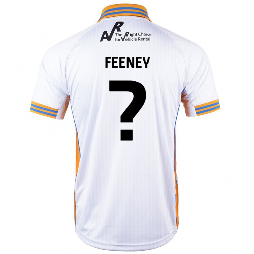 Kandiny Gyermek Josh Feeney #0 Fehér Idegenbeli Jersey 2024/25 Mez Póló Ing