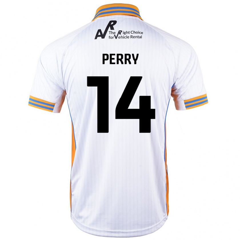 Kandiny Gyermek Taylor Perry #14 Fehér Idegenbeli Jersey 2024/25 Mez Póló Ing