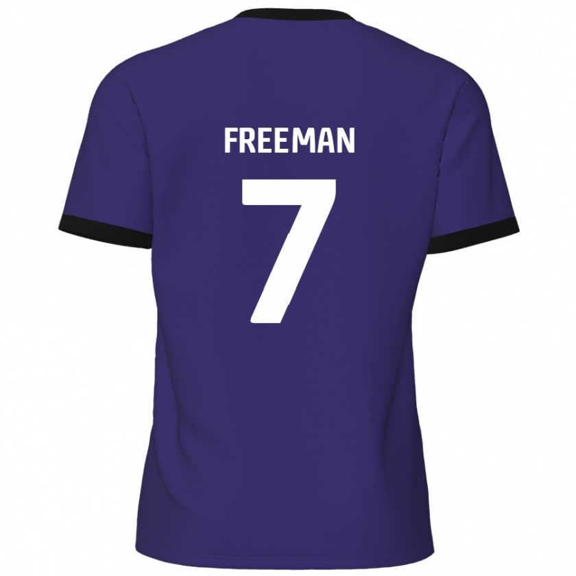 Kandiny Gyermek Nick Freeman #7 Lila Idegenbeli Jersey 2024/25 Mez Póló Ing