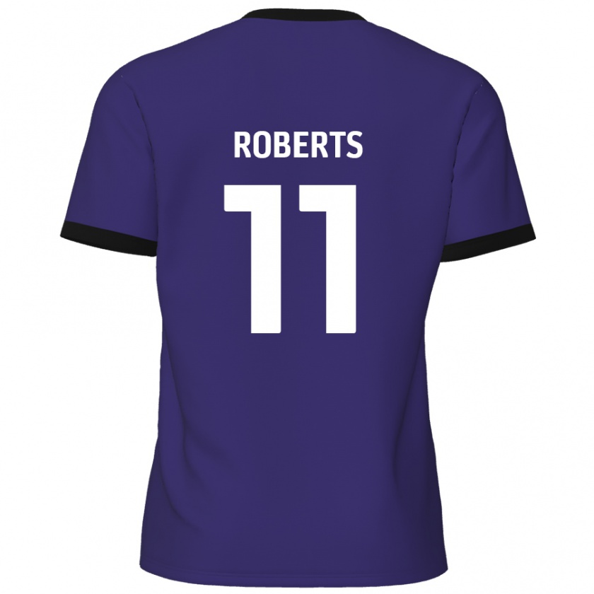 Kandiny Gyermek Jordan Roberts #11 Lila Idegenbeli Jersey 2024/25 Mez Póló Ing