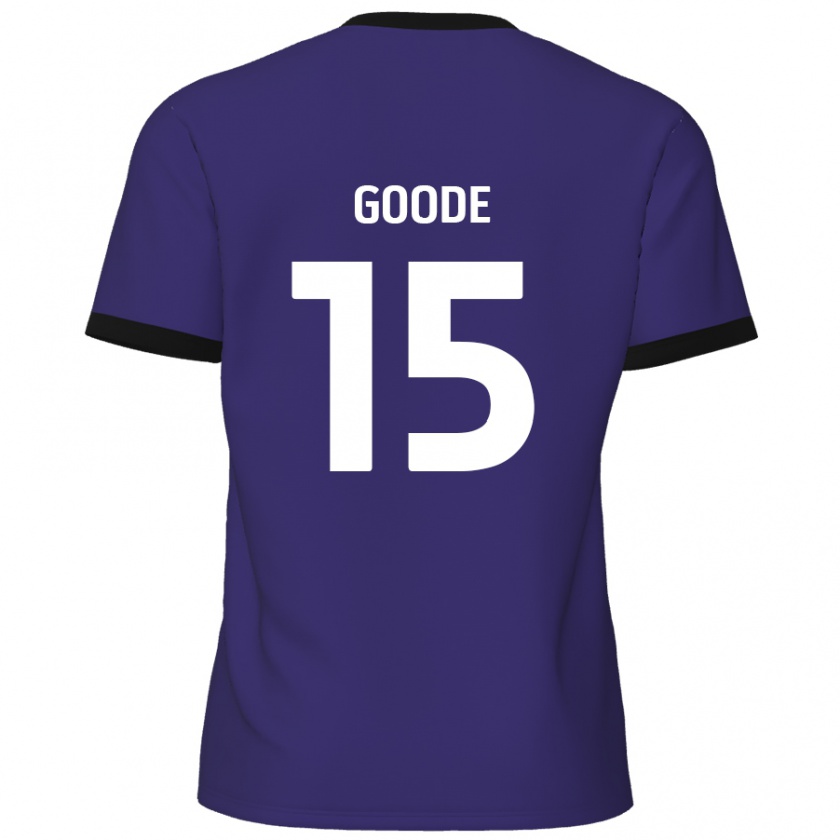 Kandiny Gyermek Charlie Goode #15 Lila Idegenbeli Jersey 2024/25 Mez Póló Ing