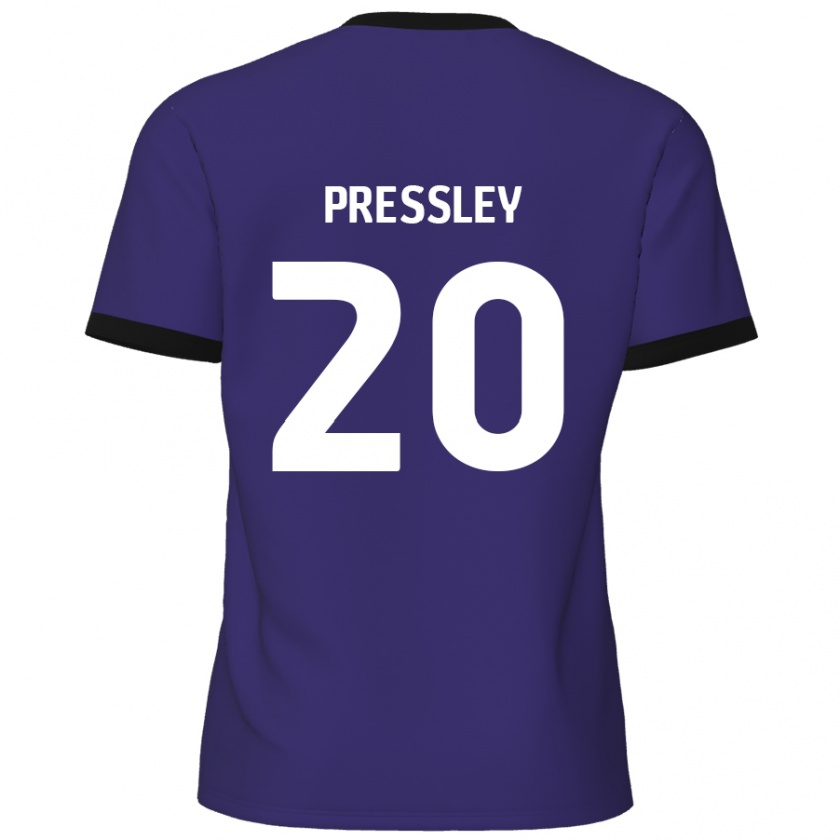 Kandiny Gyermek Aaron Pressley #20 Lila Idegenbeli Jersey 2024/25 Mez Póló Ing