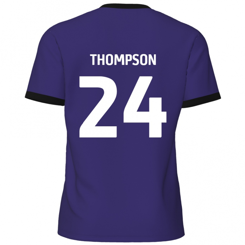 Kandiny Gyermek Ben Thompson #24 Lila Idegenbeli Jersey 2024/25 Mez Póló Ing