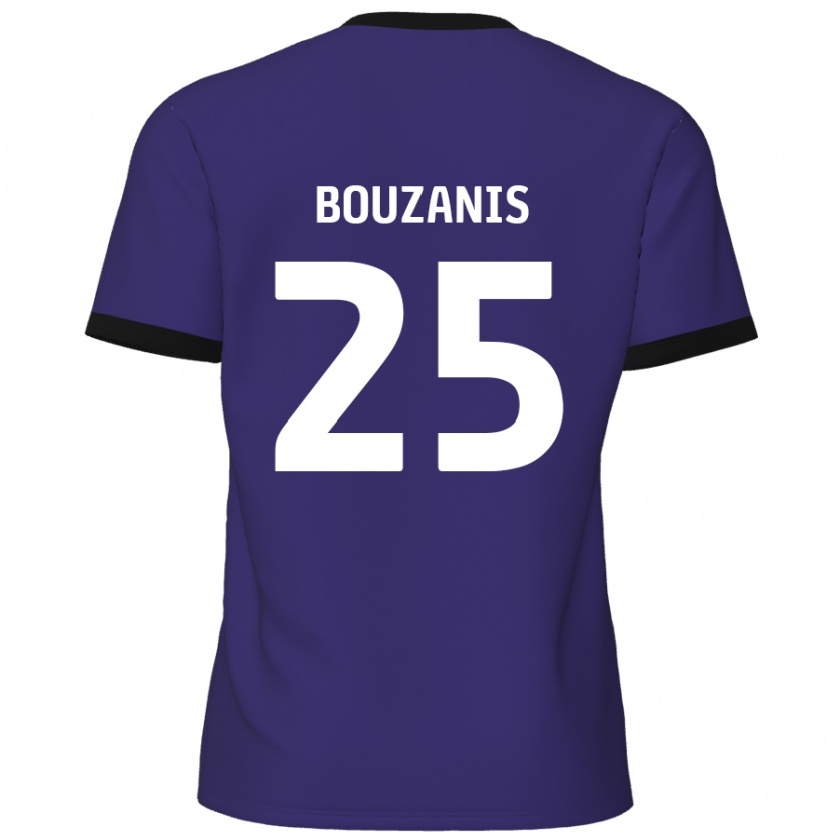 Kandiny Gyermek Dean Bouzanis #25 Lila Idegenbeli Jersey 2024/25 Mez Póló Ing