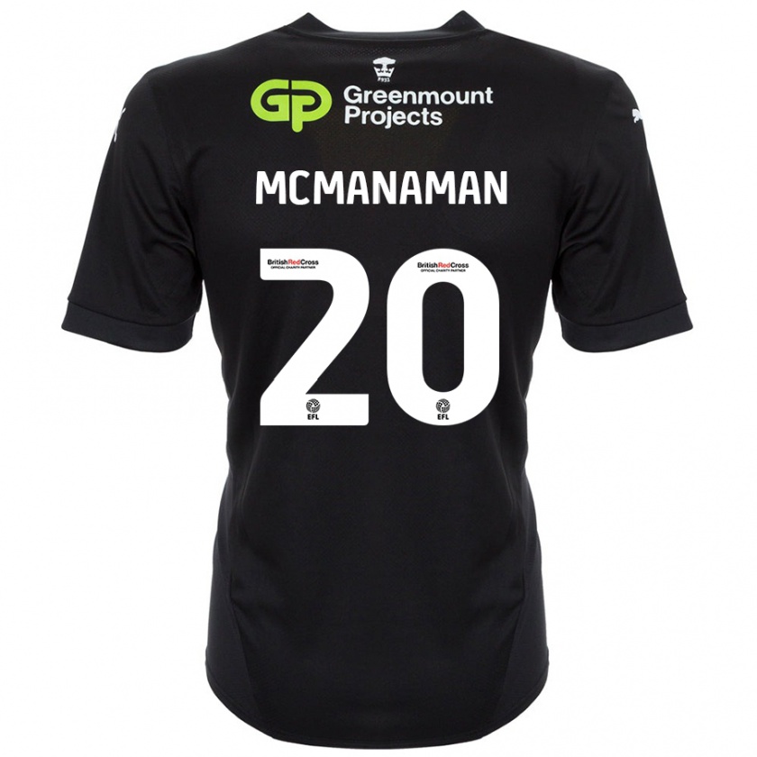 Kandiny Gyermek Callum Mcmanaman #20 Fekete Idegenbeli Jersey 2024/25 Mez Póló Ing