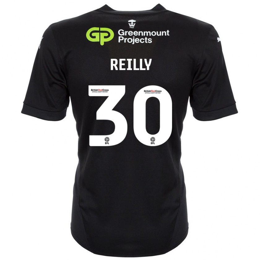 Kandiny Gyermek Jack Reilly #30 Fekete Idegenbeli Jersey 2024/25 Mez Póló Ing