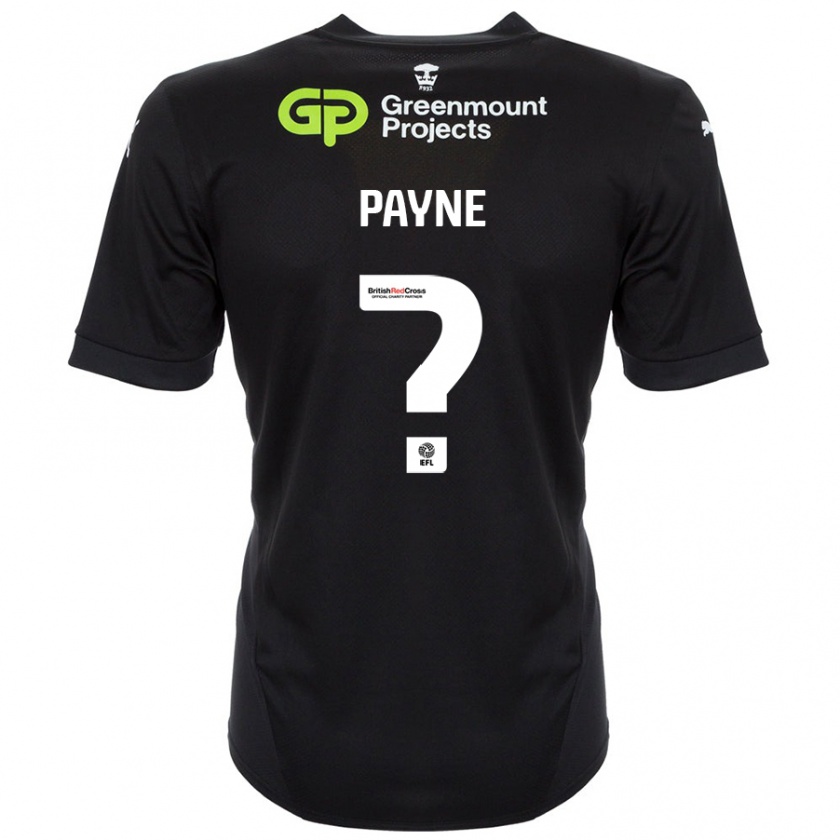 Kandiny Gyermek Kai Payne #0 Fekete Idegenbeli Jersey 2024/25 Mez Póló Ing