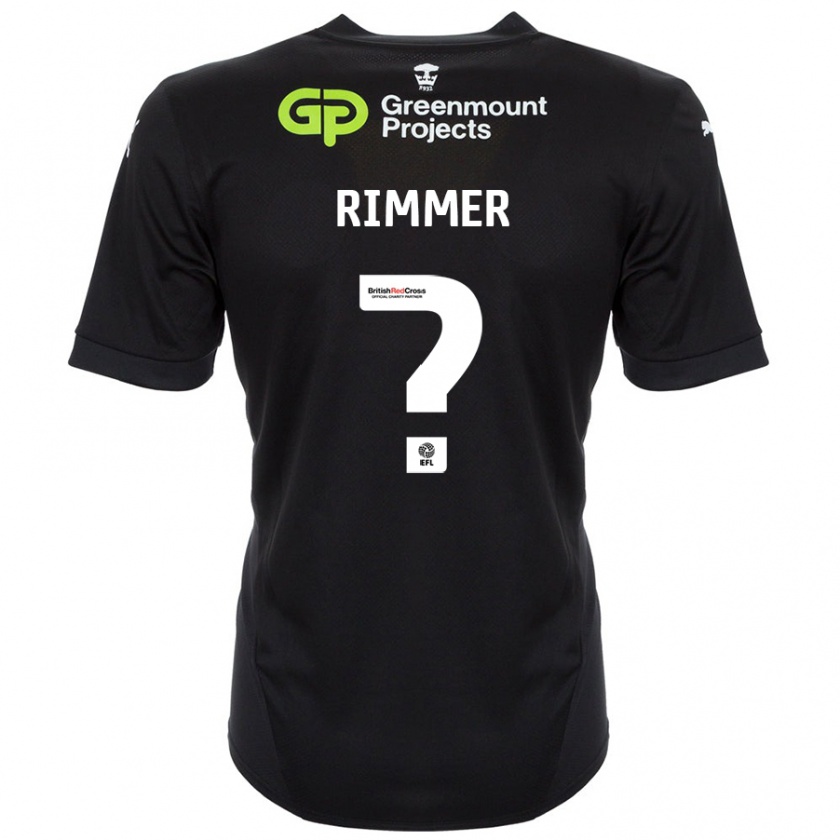 Kandiny Gyermek Harry Rimmer #0 Fekete Idegenbeli Jersey 2024/25 Mez Póló Ing