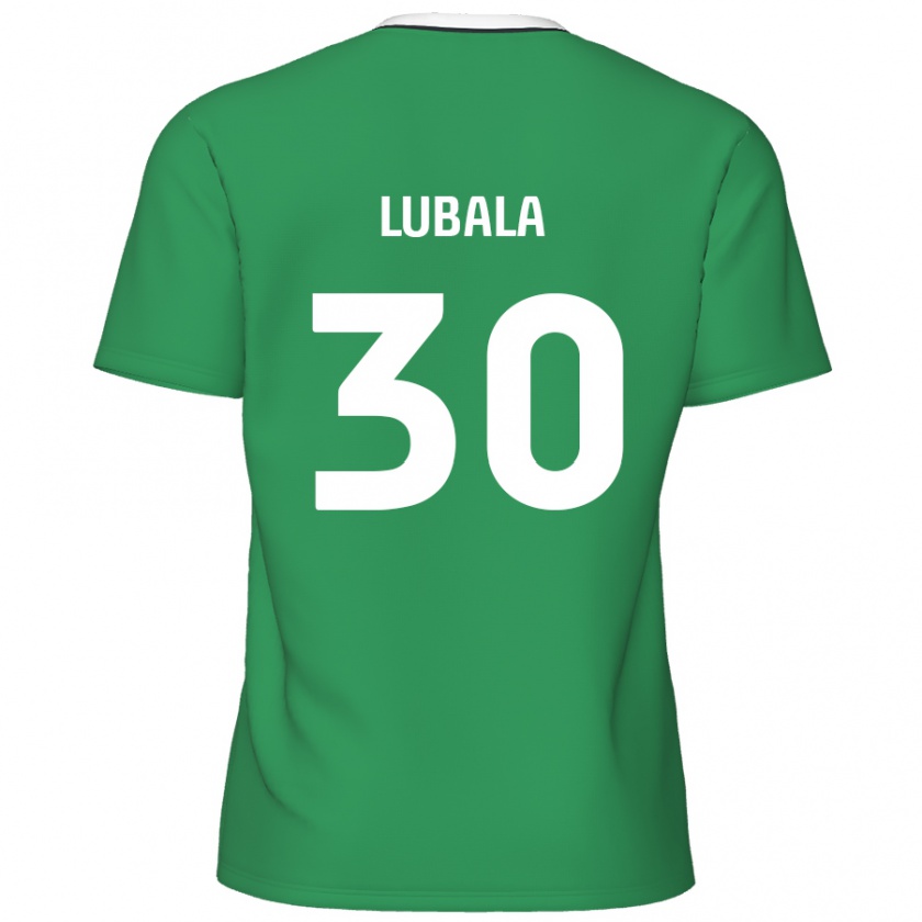 Kandiny Gyermek Bez Lubala #30 Zöld Fehér Csíkok Idegenbeli Jersey 2024/25 Mez Póló Ing