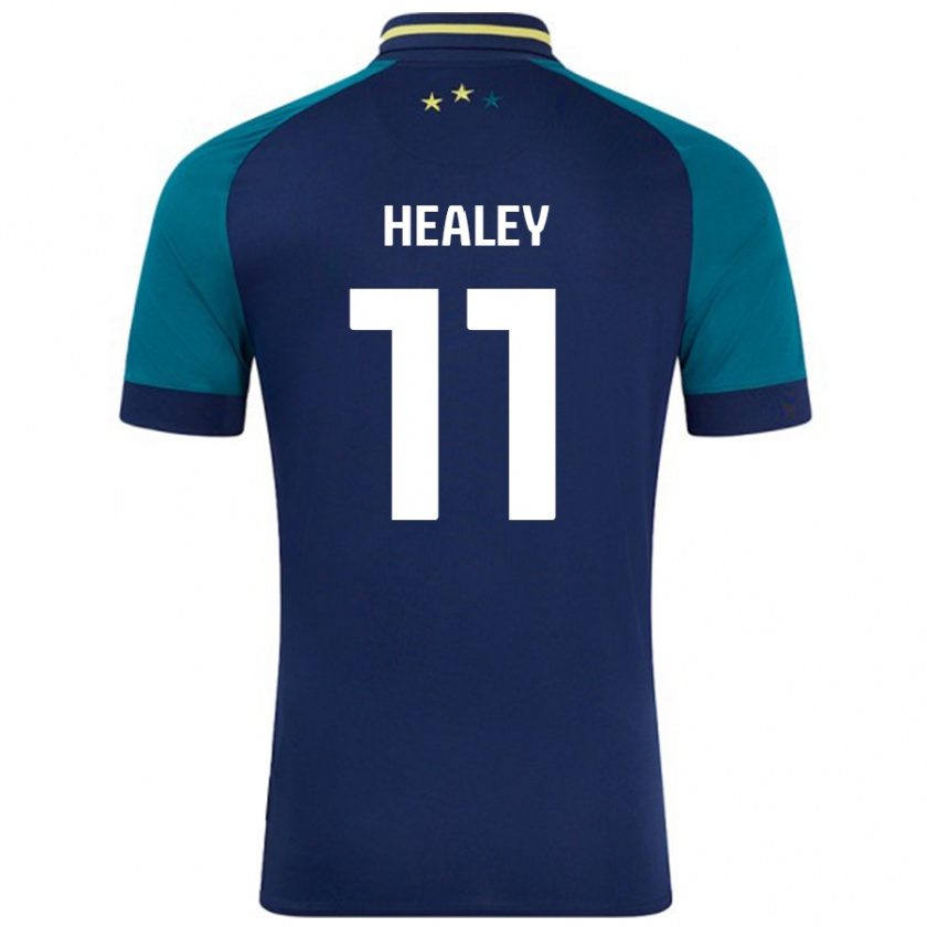 Kandiny Gyermek Rhys Healey #11 Navy Sötétzöld Idegenbeli Jersey 2024/25 Mez Póló Ing