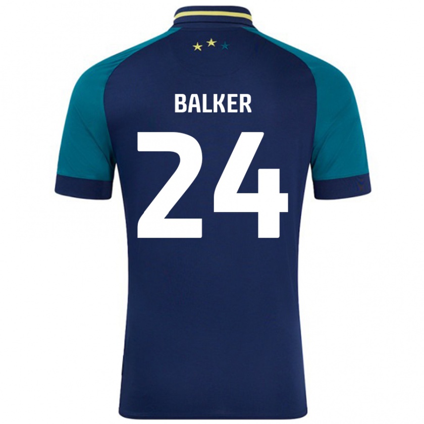 Kandiny Gyermek Radinio Balker #24 Navy Sötétzöld Idegenbeli Jersey 2024/25 Mez Póló Ing