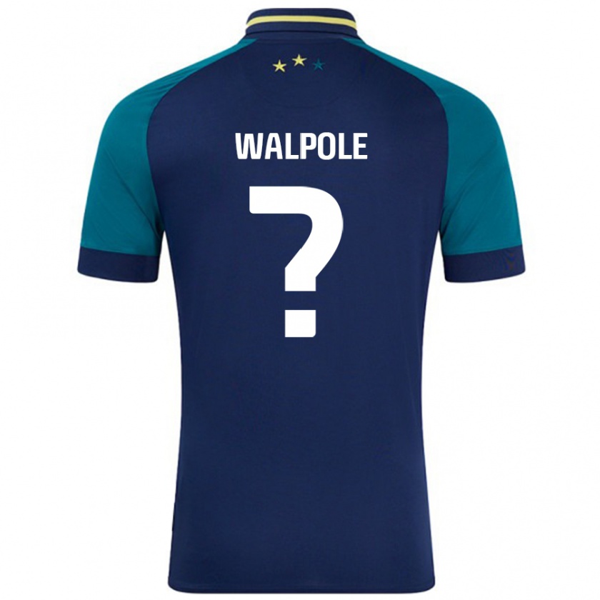 Kandiny Gyermek Alex Walpole #0 Navy Sötétzöld Idegenbeli Jersey 2024/25 Mez Póló Ing