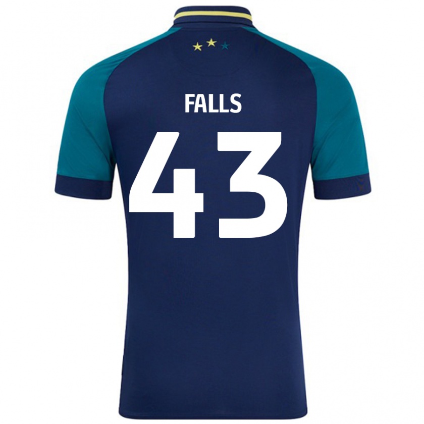 Kandiny Gyermek Conor Falls #43 Navy Sötétzöld Idegenbeli Jersey 2024/25 Mez Póló Ing