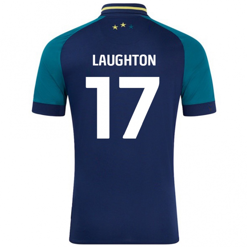 Kandiny Gyermek Zoe Laughton #17 Navy Sötétzöld Idegenbeli Jersey 2024/25 Mez Póló Ing