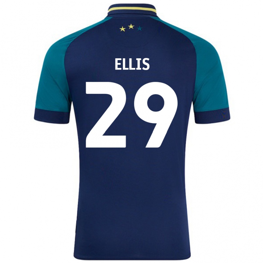 Kandiny Gyermek Molly Ellis #29 Navy Sötétzöld Idegenbeli Jersey 2024/25 Mez Póló Ing