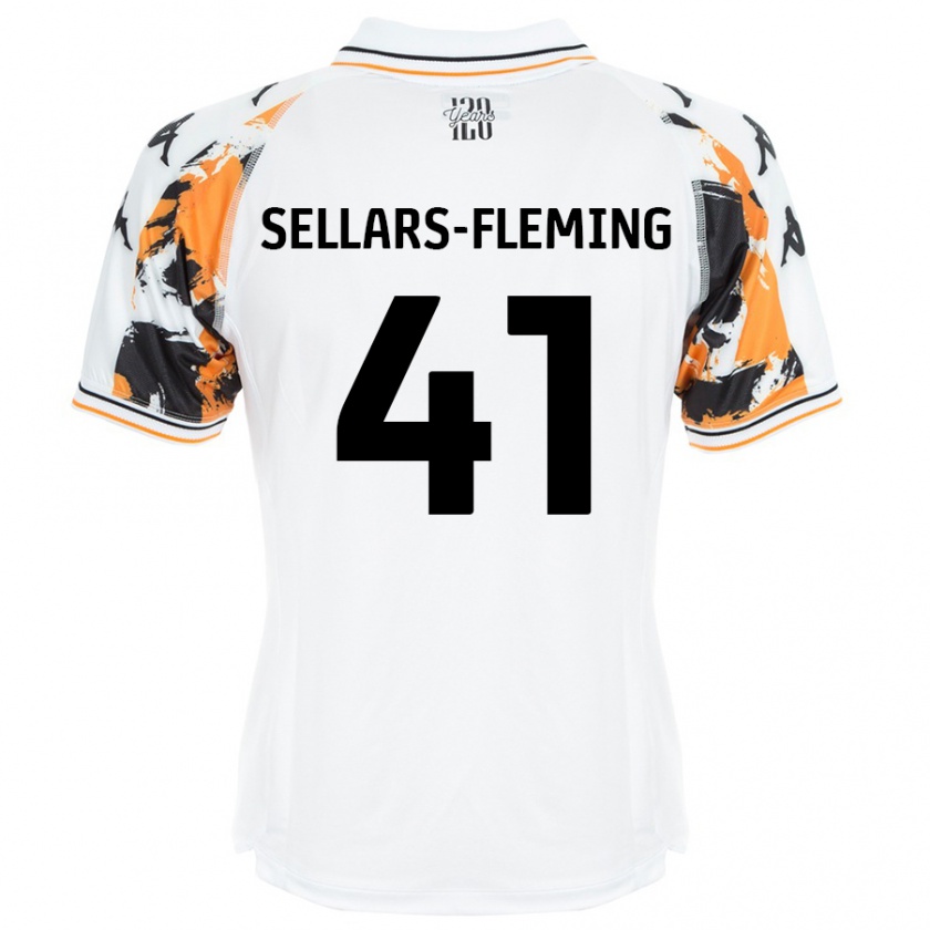 Kandiny Gyermek Tyrell Sellars-Fleming #41 Fehér Idegenbeli Jersey 2024/25 Mez Póló Ing