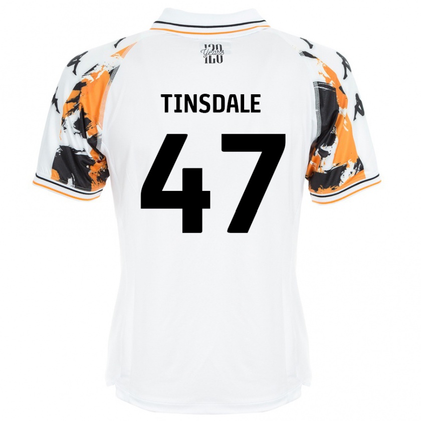 Kandiny Gyermek Nathan Tinsdale #47 Fehér Idegenbeli Jersey 2024/25 Mez Póló Ing