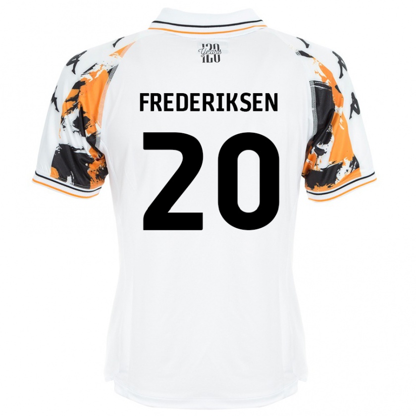 Kandiny Gyermek Abbey Frederiksen #20 Fehér Idegenbeli Jersey 2024/25 Mez Póló Ing